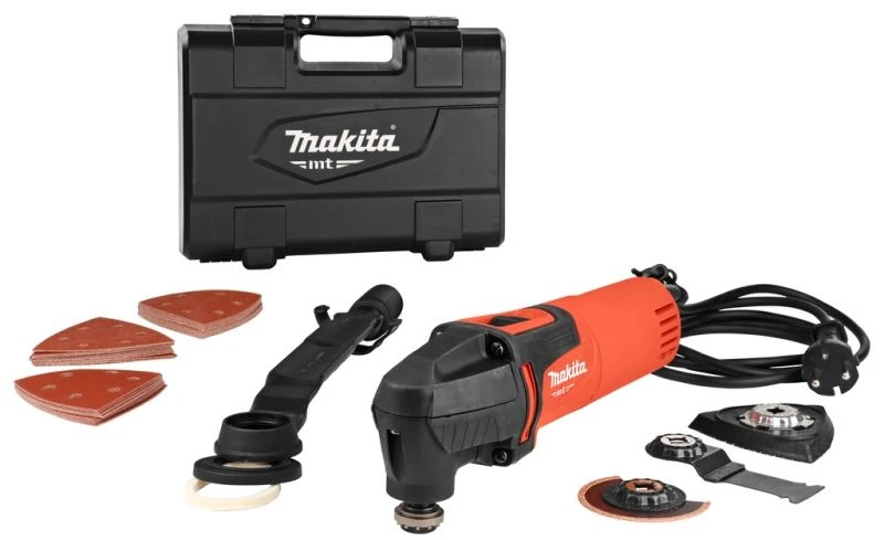 Makita M9800KX4 230V Multitool + 3 Delige Accessoireset - 200W 1 Makita M9800KX4 230V Multitool + 3 Delige Accessoireset - 200W