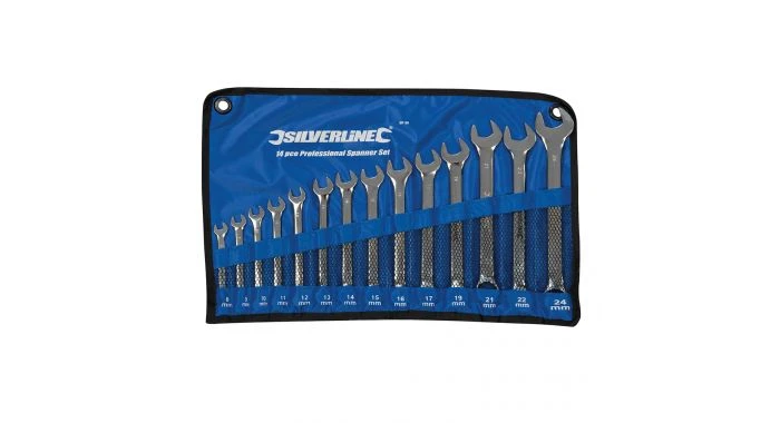 Silverline SP50 14-delige Ringsteeksleutelset - 8-24mm 1 Silverline SP50 14-delige Ringsteeksleutelset - 8-24mm