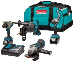 Makita DLX4157TX1 LXT 18V Li-Ion Accu Combiset (2x 5,0 Ah Accu) In Tas