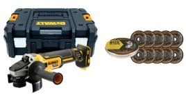 DeWalt DCG405NT 18V Li-Ion Accu Haakse Slijper Body In TSTAK Incl. Doorslijpschijvenset - 125mm – Koolborstelloos 1 DeWalt DCG405NT 18V Li-Ion Accu Haakse Slijper Body In TSTAK Incl. Doorslijpschijvenset - 125mm – Koolborstelloos