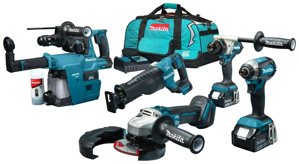Makita DLX5069TX1 18V Li-ion Accu 5-delige Combiset (2x 5.0Ah Accu) In Tas 1 Makita DLX5069TX1 18V Li-ion Accu 5-delige Combiset (2x 5.0Ah Accu) In Tas