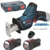 Bosch GSA 12V-14 12V Li-Ion Accu Reciprozaag Set (2x 3.0Ah Accu) In L-Boxx - Snelwissel - 060164L976