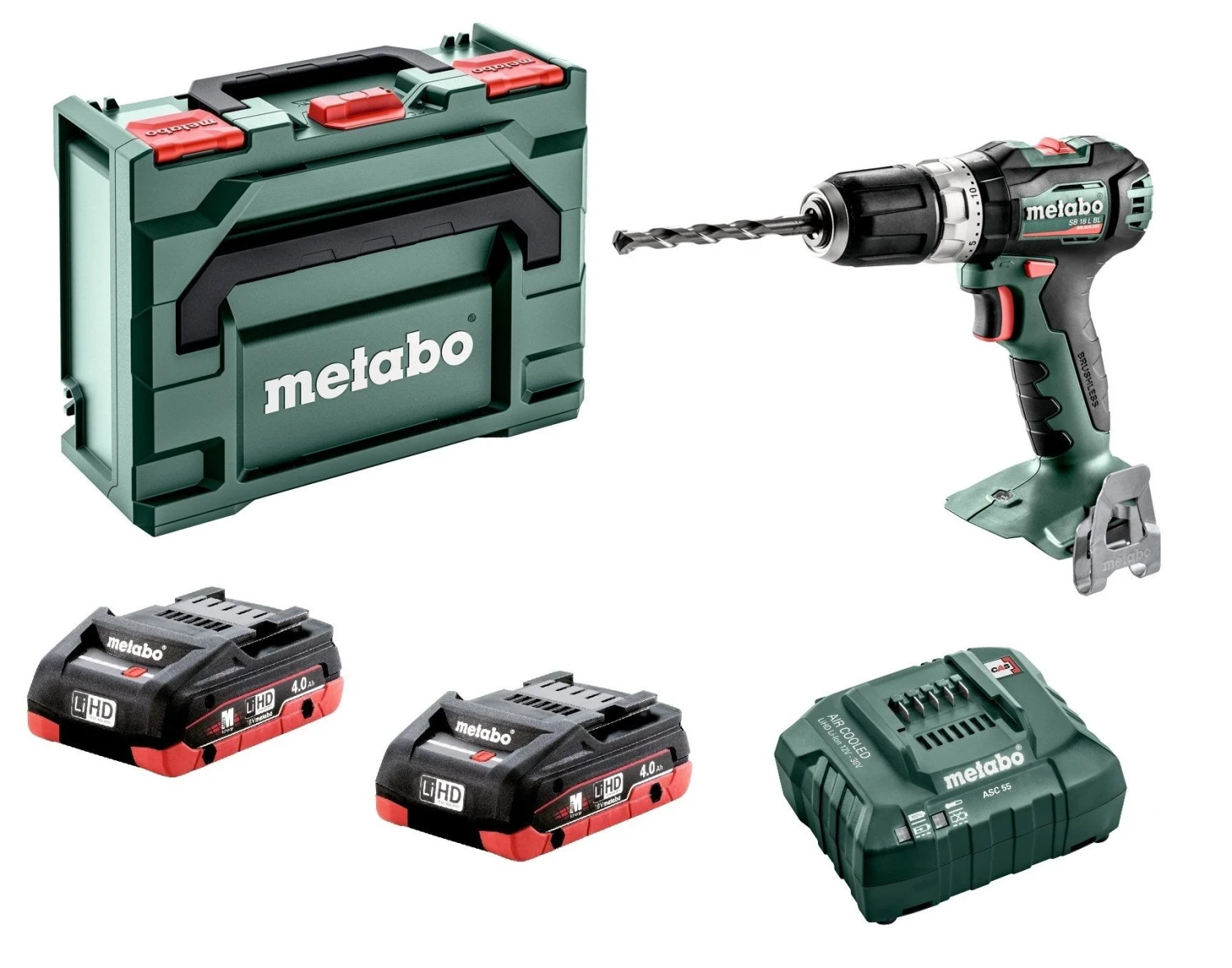 Metabo SB 18 L BL 18V LiHD Accu Klopboormachine Set (2x 4,0Ah) In MetaBOX - 32mm - 13mm - Koolborstelloos 1 Metabo SB 18 L BL 18V LiHD Accu Klopboormachine Set (2x 4,0Ah) In MetaBOX - 32mm - 13mm - Koolborstelloos