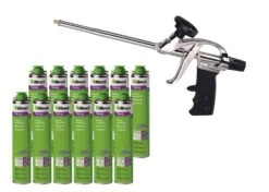 Illbruck PUR Set - 12x FM310 750ml - Inclusief Wofix Pistool