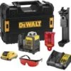 Dewalt DCE0811D1R 10,8V Li-Ion Accu Kruislijnlaser 360 Graden Set (1x 2,0Ah Accu) In TSTAK - Rood - 15m - 2 Lijnen - DCE0811D1R-QW