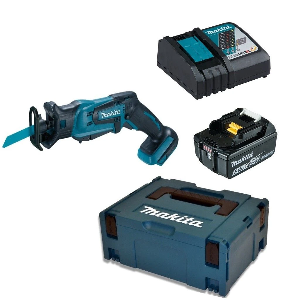 Makita DJR183RT1J 18V Li-Ion Accu Reciprozaag Set (1x 5.0Ah Accu) In Mbox - Snelwissel 1 Makita DJR183RT1J 18V Li-Ion Accu Reciprozaag Set (1x 5.0Ah Accu) In Mbox - Snelwissel