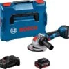 Bosch GWX 18V-10 18V Li-ion Accu Haakse Slijper Set (2x 5.0 Ah) In L-Boxx - 125 Mm - Koolborstelloos