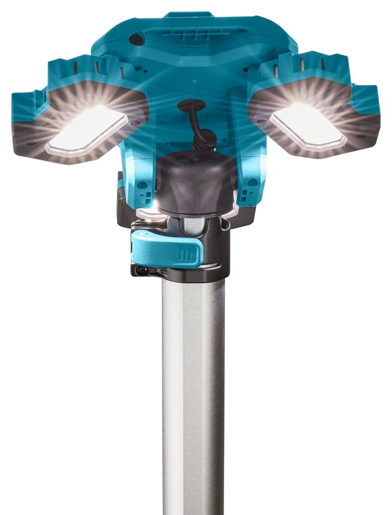 Makita NLADML814 14.4V - 18V Li-Ion Accu Bouwlamp Op Statief - 3 Spots - 100-220cm - 3000 Lumen 2 Makita NLADML814 14.4V - 18V Li-Ion Accu Bouwlamp Op Statief - 3 Spots - 100-220cm - 3000 Lumen - Afbeelding 2