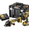 DeWalt DCK2080P2T 18V Li-Ion Accu Klopboor-/schroefmachine (DCD796) & Haakse Slijper (DCG405) Combiset (2x 5.0Ah Accu) In TSTAK - Koolborstelloos