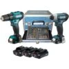 Makita CLX228SAX2 10,8V Li-ion Accu Slagschroevendraaier (TD110D) & Klopboor-/schroefmachine (HP333D) Combiset (3x 2.0Ah Accu) In Koffer - CLX228SAX2