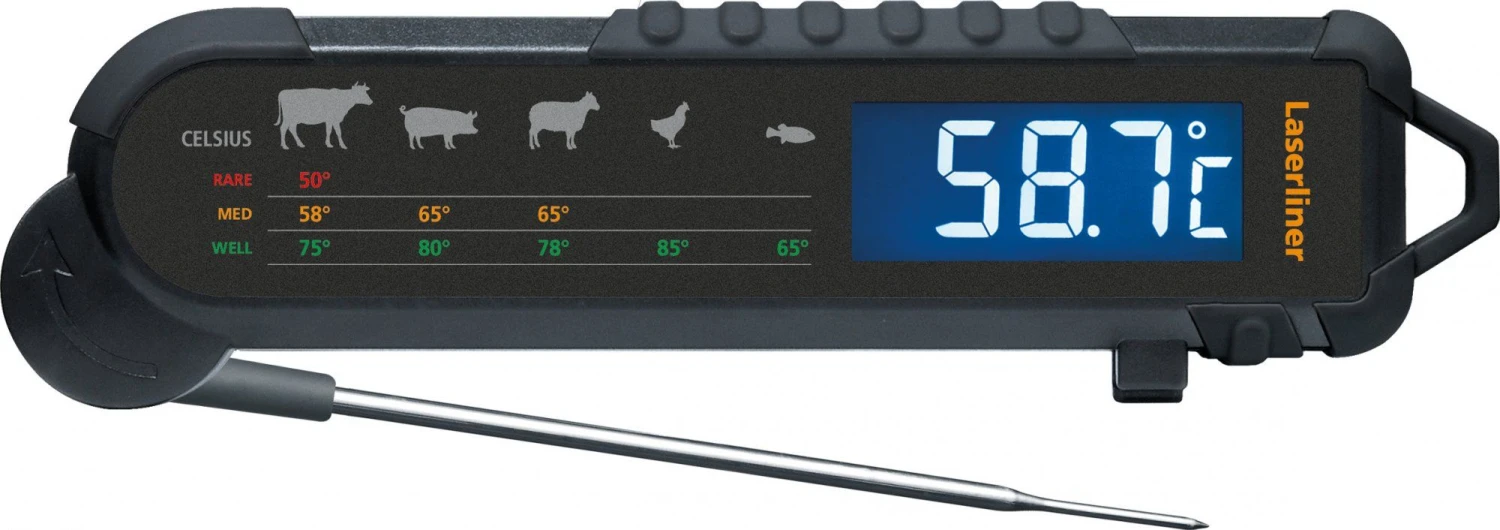 Laserliner ThermoMaitre Thermometer Voor Braden Van Vlees / Vis - 082.029A 2 Laserliner ThermoMaitre Thermometer Voor Braden Van Vlees / Vis - 082.029A - Afbeelding 2