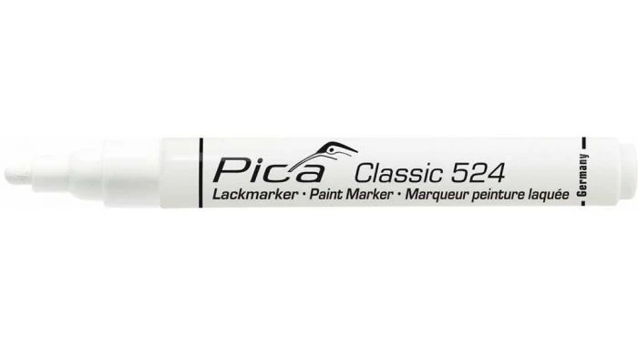 Pica 524/52 Lakmarker - Rond - Wit - 2-4mm 1 Pica 524/52 Lakmarker - Rond - Wit - 2-4mm