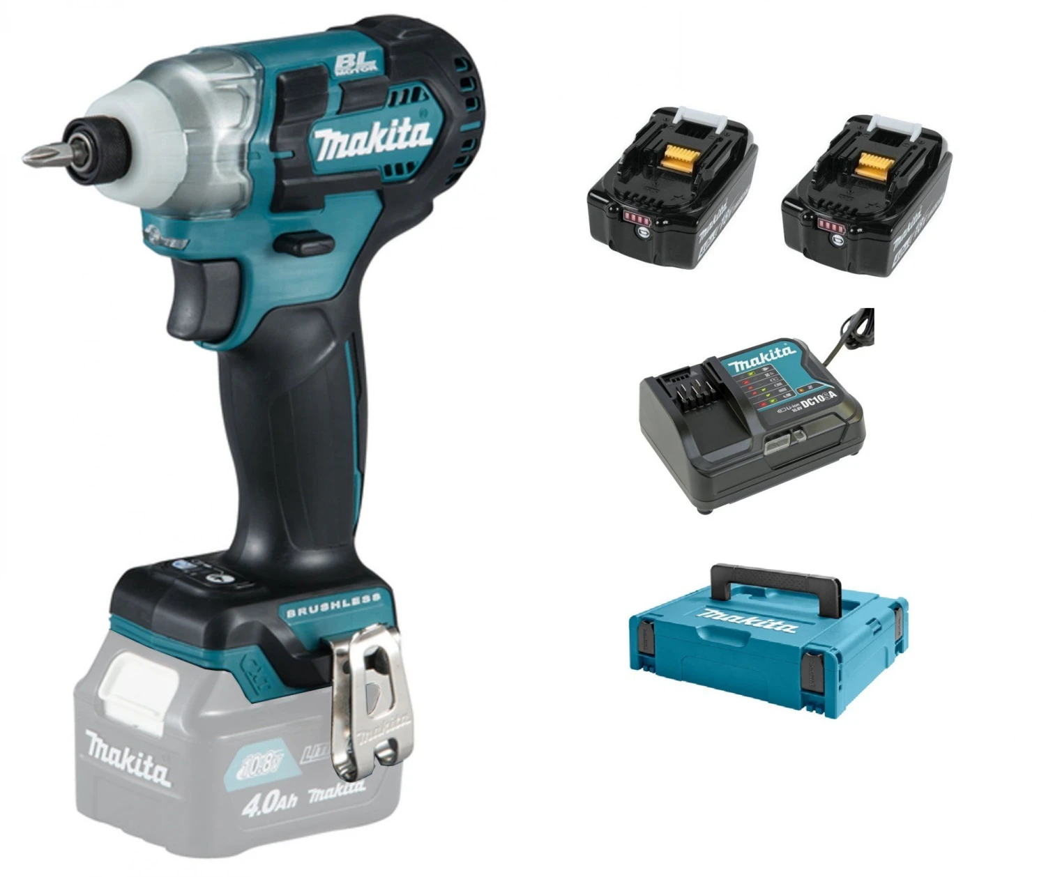 Makita TD111DSMJ 10,8V Li-Ion Accu Slagschroevendraaier Set (2x 4.0Ah Accu) In Koffer - Koolborstelloos - 4933464534 1 Makita TD111DSMJ 10,8V Li-Ion Accu Slagschroevendraaier Set (2x 4.0Ah Accu) In Koffer - Koolborstelloos - 4933464534