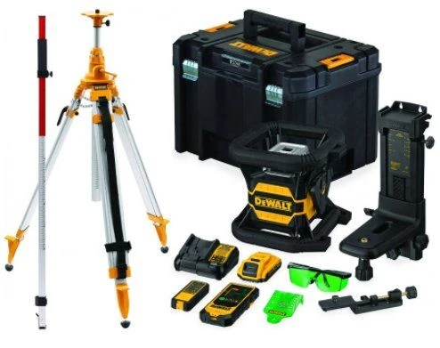 DeWALT DCE080D1GS-SET 18V Li-ion XR Accu Volautomatische Roterende Laser Set (1x 2.0Ah) In TSTAK Koffer - Groen - Met Statief En Meetlat 1 DeWALT DCE080D1GS-SET 18V Li-ion XR Accu Volautomatische Roterende Laser Set (1x 2.0Ah) In TSTAK Koffer - Groen - Met Statief En Meetlat