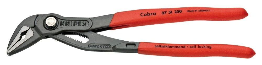 Knipex 8751250 Cobra Waterpomptang - Extra Slank - 250mm 1 Knipex 8751250 Cobra Waterpomptang - Extra Slank - 250mm