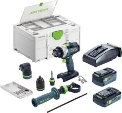 Festool TDC 18/4 5,0/4,0 I-Set 18V Li-Ion Accu Schroefboormachine Set (1x 4,0Ah & 1x 5,0Ah) Incl. Boorkoppen In Systainer - 75Nm - 577612