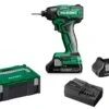 HiKOKI WH18DDWQZ 18V Li-Ion Accu Slagschroevendraaier Set (2x 3,0Ah) In HSC - 140Nm - 1/4" - Koolborstelloos