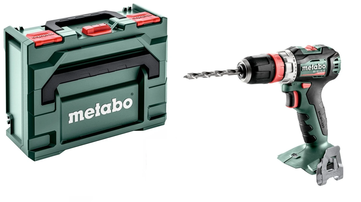 Metabo BS 18 L BL Q 18V Li-Ion Accu Boor-/schroefmachine Body In MetaBox - 602327840 1 Metabo BS 18 L BL Q 18V Li-Ion Accu Boor-/schroefmachine Body In MetaBox - 602327840