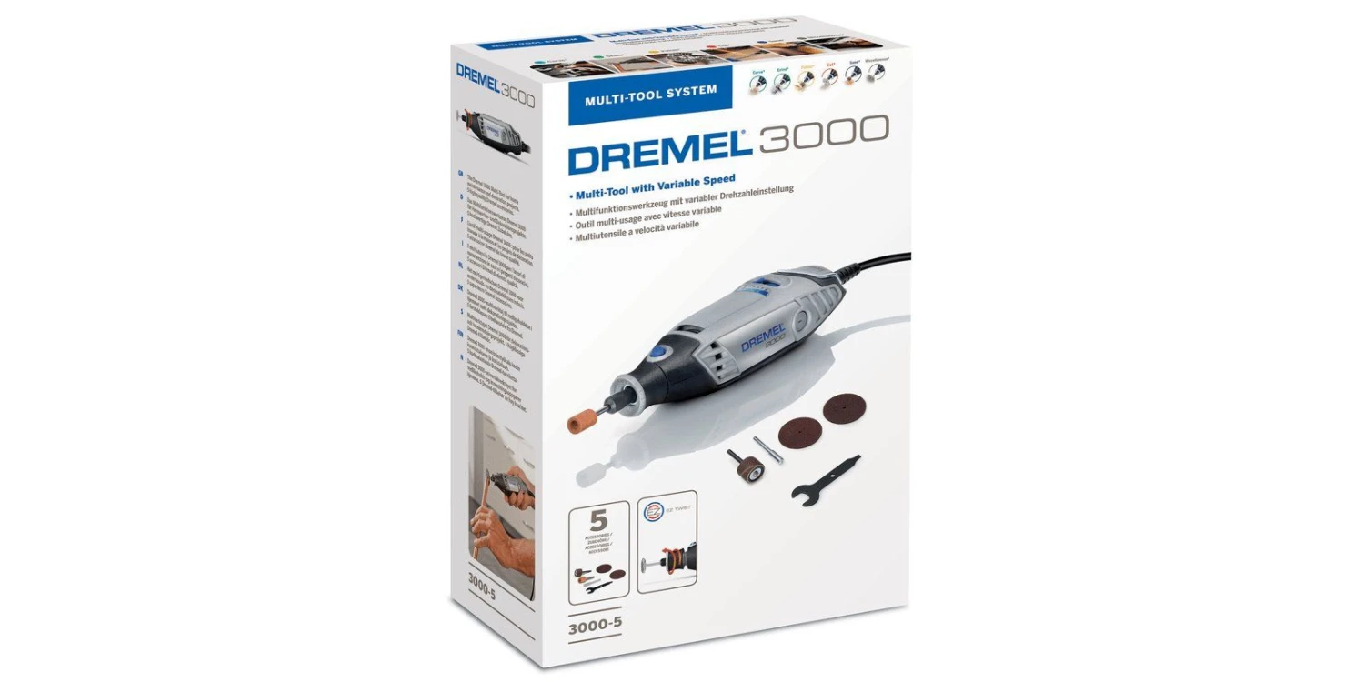 Dremel 3000-5 Multitool Incl. 5-delige Accessoireset - 130W - F0133000JU 3 Dremel 3000-5 Multitool Incl. 5-delige Accessoireset - 130W - F0133000JU - Afbeelding 3