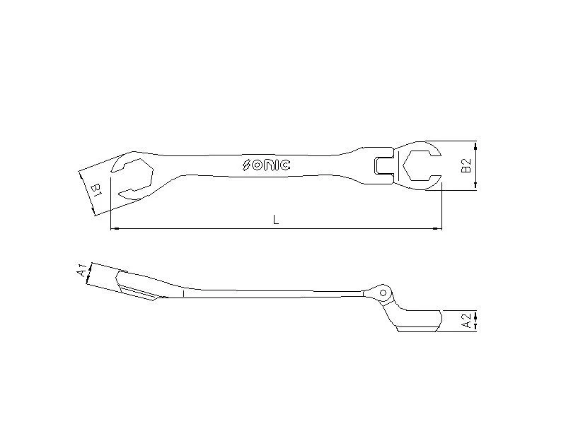 Sonic 600507 Leidingsleutelset Flexibel - 5 Delig 3 Sonic 600507 Leidingsleutelset Flexibel - 5 Delig - Afbeelding 3