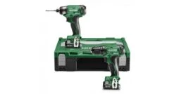 HiKOKI KC12DAWAZ 12V Li-Ion Accu Boor-/schroefmachine & Slagschroevendraaier Set (2x 2,5Ah) In HSC