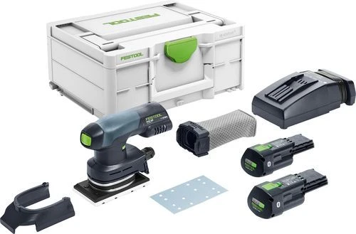 Festool RTSC 400 3,0 I-Plus 18V Li-Ion Accu Vlakschuurmachine Set (2x 3,0Ah) In Systainer - 80 X 130 Mm - 577686 1 Festool RTSC 400 3,0 I-Plus 18V Li-Ion Accu Vlakschuurmachine Set (2x 3,0Ah) In Systainer - 80 X 130 Mm - 577686