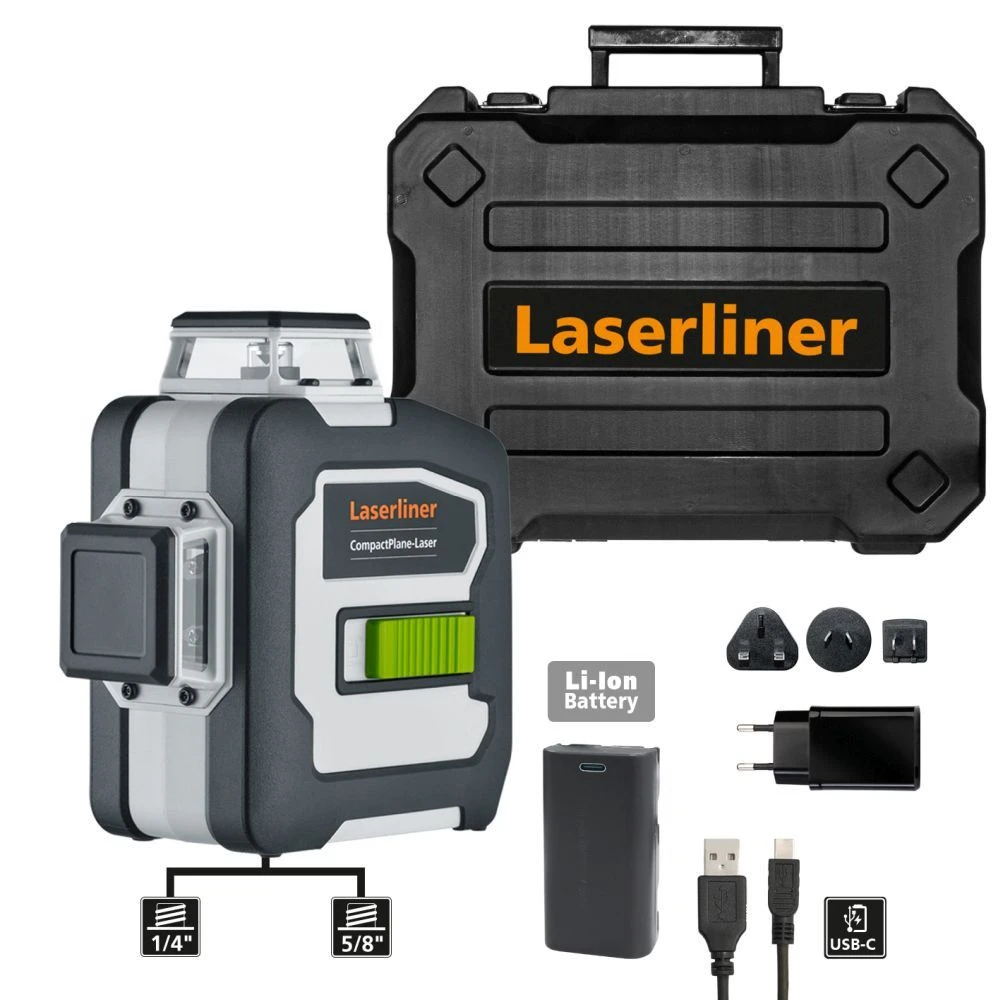 Laserliner 036.295A CompactPlane-Laser 3G Pro - Groen - 30 M 2 Laserliner 036.295A CompactPlane-Laser 3G Pro - Groen - 30 M - Afbeelding 2
