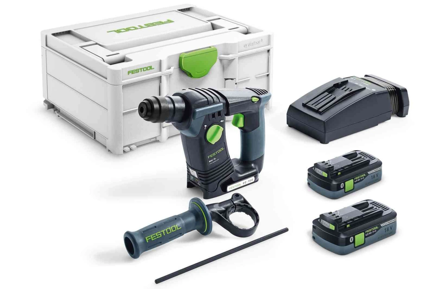 Festool BHC 18 HPC4,0 I-Plus 18V Li-Ion Accu Boorhamer Set (2x 4,0Ah) In Systainer - 1,8J - 68mm 1 Festool BHC 18 HPC4,0 I-Plus 18V Li-Ion Accu Boorhamer Set (2x 4,0Ah) In Systainer - 1,8J - 68mm
