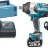 Makita DTW1001RTJ 18V Li-Ion Accu Slagmoersleutel Set (2x 5.0Ah Accu) In Mbox - 1050Nm - 3/4" - Koolborstelloos