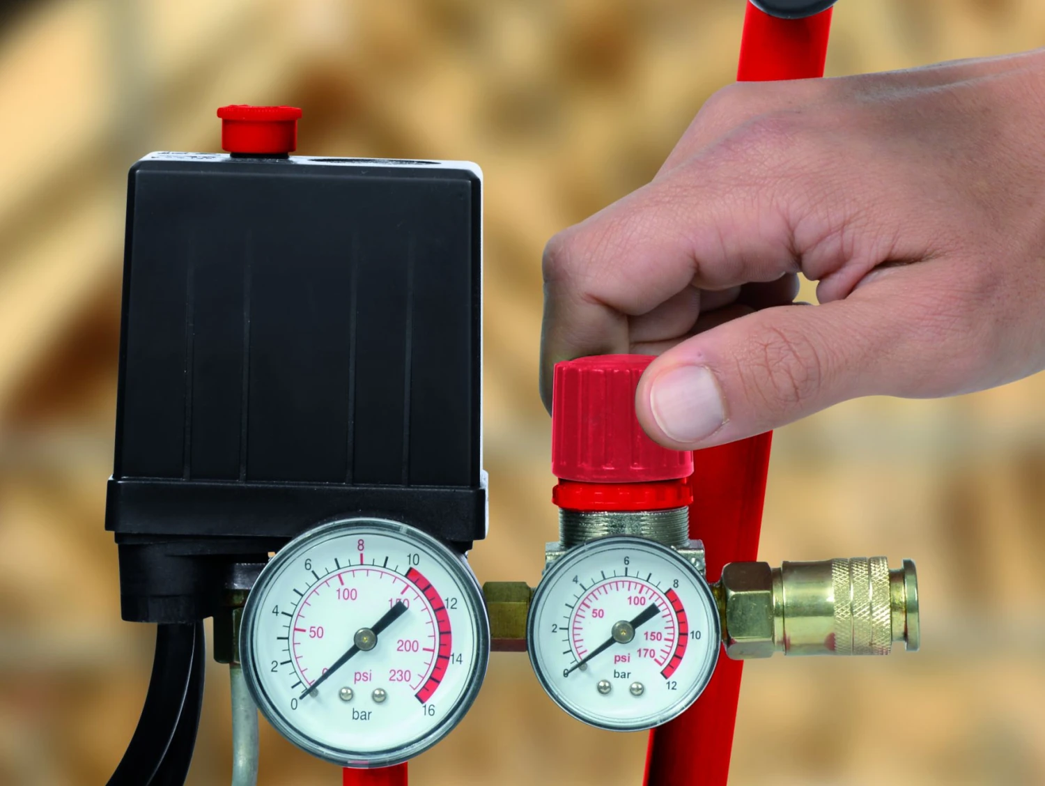 Einhell TE-AC 230/24 Compressor - 1500W - 8 Bar - 24L - 4010460 6 Einhell TE-AC 230/24 Compressor - 1500W - 8 Bar - 24L - 4010460 - Afbeelding 6