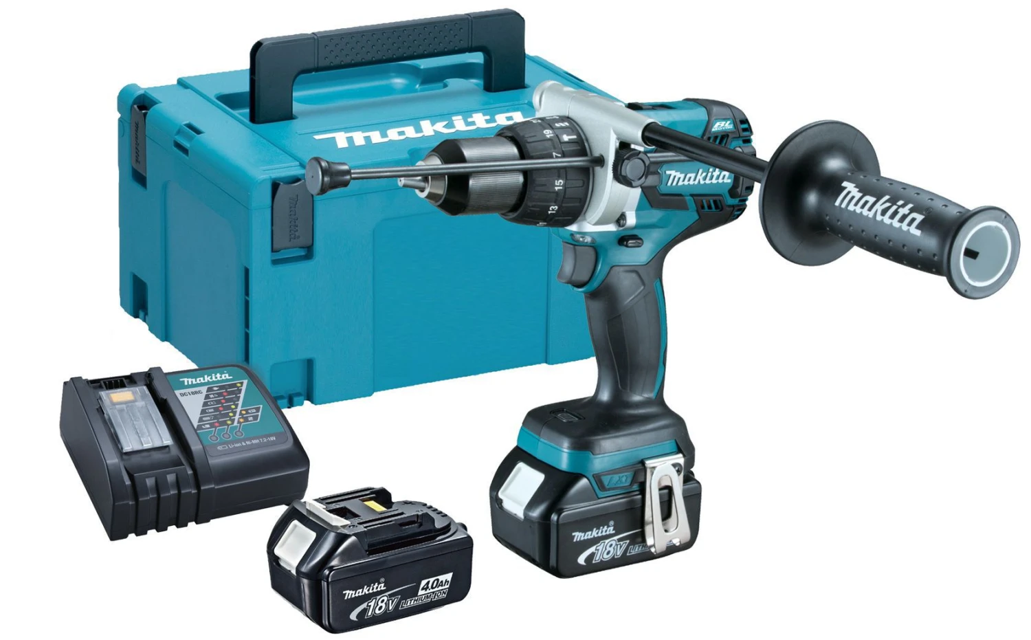 Makita DHP481RMJ 18V Li-Ion Accu Klopboor-/schroefmachine Set (2x 4.0Ah Accu) In Mbox - Koolborstelloos 1 Makita DHP481RMJ 18V Li-Ion Accu Klopboor-/schroefmachine Set (2x 4.0Ah Accu) In Mbox - Koolborstelloos