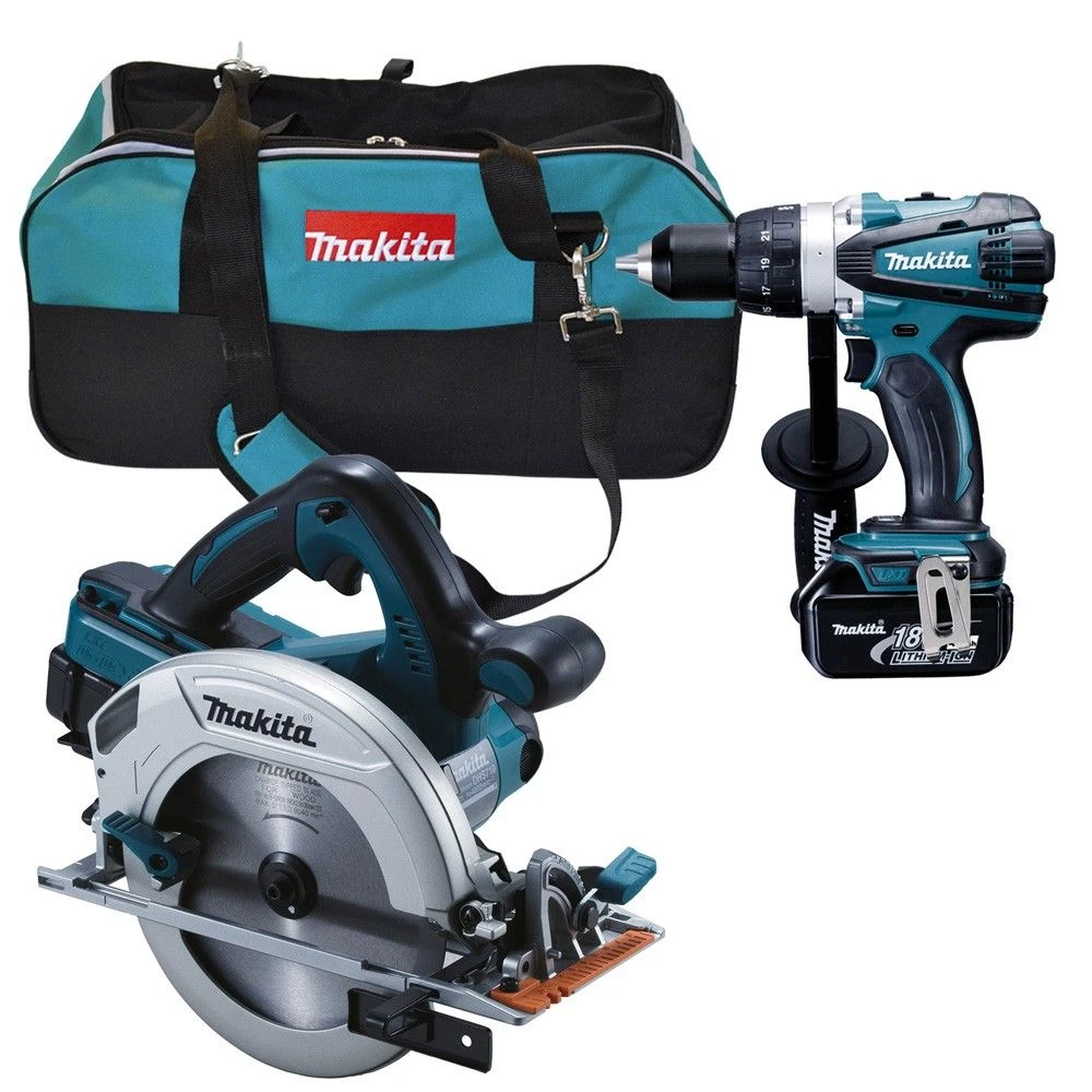 Makita DLX2083M 18V Li-Ion Accu Boor-/schroefmachine (DDF458) & Cirkelzaag (DHS710) Combiset (3x 4.0Ah Accu) In Tas 1 Makita DLX2083M 18V Li-Ion Accu Boor-/schroefmachine (DDF458) & Cirkelzaag (DHS710) Combiset (3x 4.0Ah Accu) In Tas