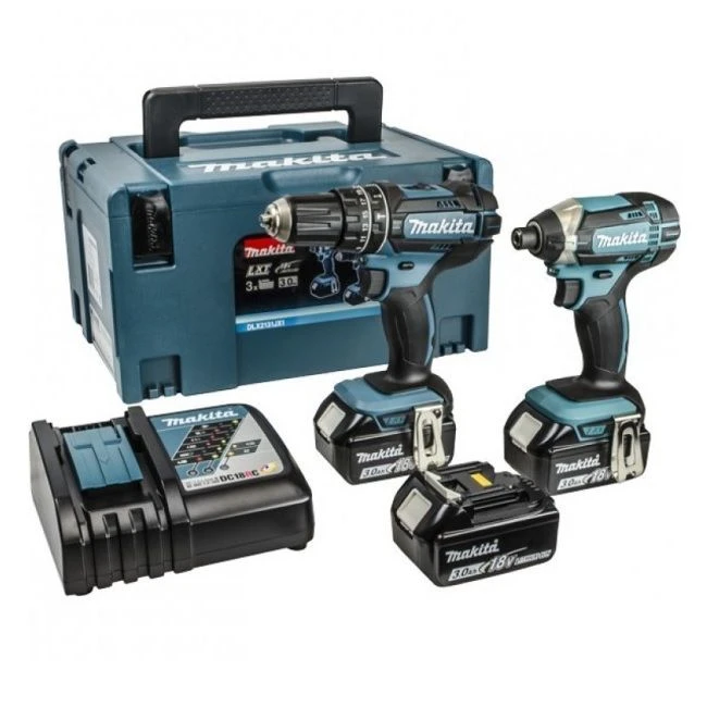 Makita DLX2131MJ1 18V Li-Ion Accu Klopboor-/schroefmachine (DHP482) & Slagschroevendraaier (DTD152) Combiset (3x 4.0Ah Accu) In Mbox 1 Makita DLX2131MJ1 18V Li-Ion Accu Klopboor-/schroefmachine (DHP482) & Slagschroevendraaier (DTD152) Combiset (3x 4.0Ah Accu) In Mbox