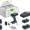 Festool T 18+3 HPC 4,0 I-Set 18V Li-Ion Accu Schroefboormachine Set (2x 4,0Ah) Incl. Boorkoppen In Systainer - 50Nm - 577609