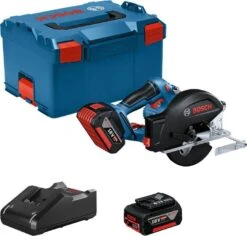 Bosch GKM 18V-50 18V Li-ion Accu Cirkelzaag Set (2x 5.0Ah) In L-Boxx - 136 Mm