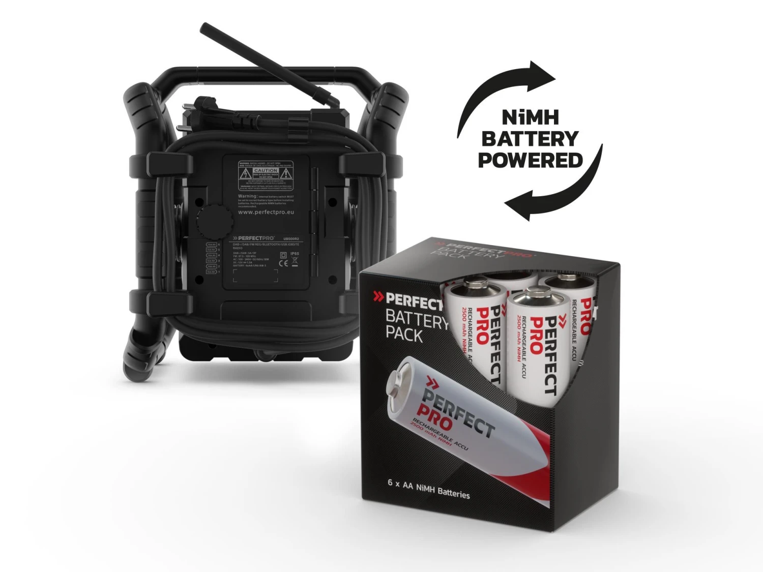 PerfectPro UBOX 500R Bouwradio - FM RDS - DAB+ - Bluetooth - USB - Aux-in - Werkt Op Netstroom & Batterij 7 PerfectPro UBOX 500R Bouwradio - FM RDS - DAB+ - Bluetooth - USB - Aux-in - Werkt Op Netstroom & Batterij - Afbeelding 7