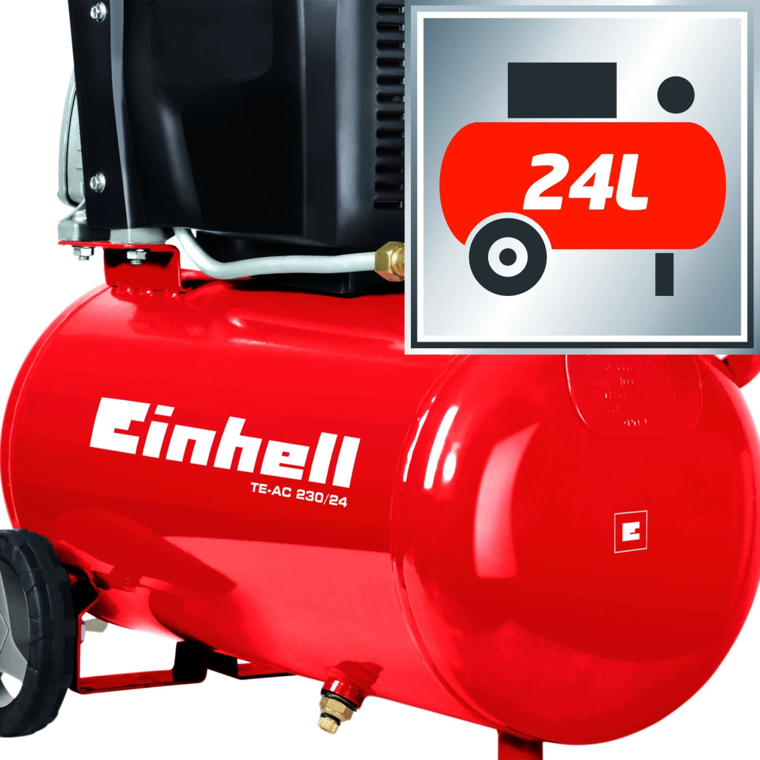 Einhell TE-AC 230/24 Compressor - 1500W - 8 Bar - 24L - 4010460 3 Einhell TE-AC 230/24 Compressor - 1500W - 8 Bar - 24L - 4010460 - Afbeelding 3