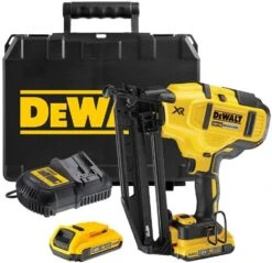 DeWalt DCN660D2 18V Li-Ion Accu Afwerk Tacker Set (2x 2.0Ah Accu) In Koffer - 32-63mm - 16 Gauge - Koolborstelloos - DCN660D2-QW