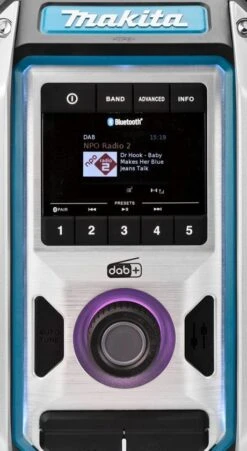 Makita DMR115 10,8-18V Li-Ion Accu Bouwradio - DAB+ - Bluetooth - Werkt Op Netstroom & Accu -Makita || Bosch || Stanley Verkoop e066546d7f189a1a4e810cb945ab1cba