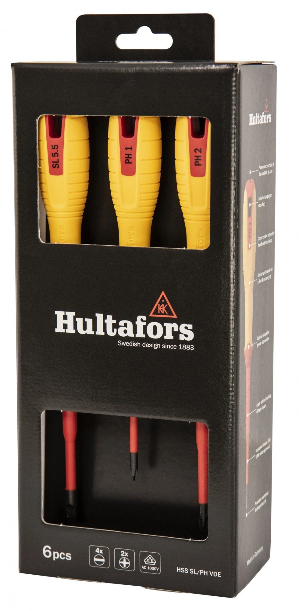 Hultafors HSS SL/PH VDE Schroevendraaierset PH & SL - 6 Stuks - 444455 2 Hultafors HSS SL/PH VDE Schroevendraaierset PH & SL - 6 Stuks - 444455 - Afbeelding 2
