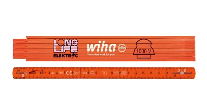 Wiha 4102008 Longlife Elektriciensduimstok - Metrisch - 2m - 10 Delen - Oranje - 42068 1 Wiha 4102008 Longlife Elektriciensduimstok - Metrisch - 2m - 10 Delen - Oranje - 42068
