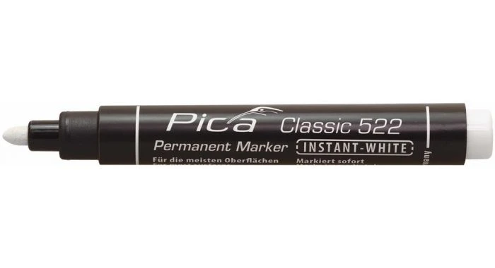 Pica PI52252 Classic Permanent Marker - Rond - Wit - 1-4mm 1 Pica PI52252 Classic Permanent Marker - Rond - Wit - 1-4mm