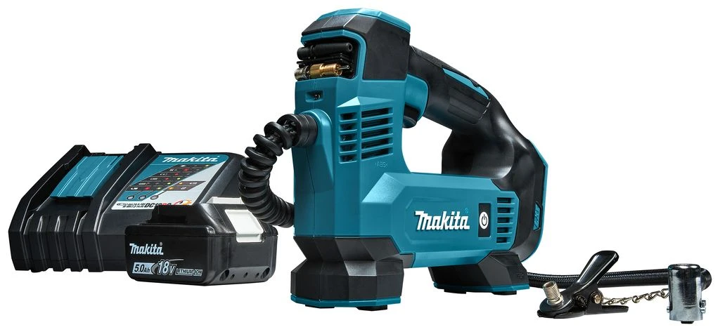 Makita DMP180RT 18V Li-Ion Luchtpomp Set (1x 5,0 Ah) - 8,3 Bar 1 Makita DMP180RT 18V Li-Ion Luchtpomp Set (1x 5,0 Ah) - 8,3 Bar
