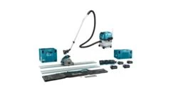 Makita DK0195G201 XGT 40 V Max Li-Ion Accu Invalzaag(SP001G) & Stofzuiger (VC004G) Combiset (4x 4.0Ah Accu) Incl. Geleiderail 1500 Mm (2 St), Koppelstripset En Tas