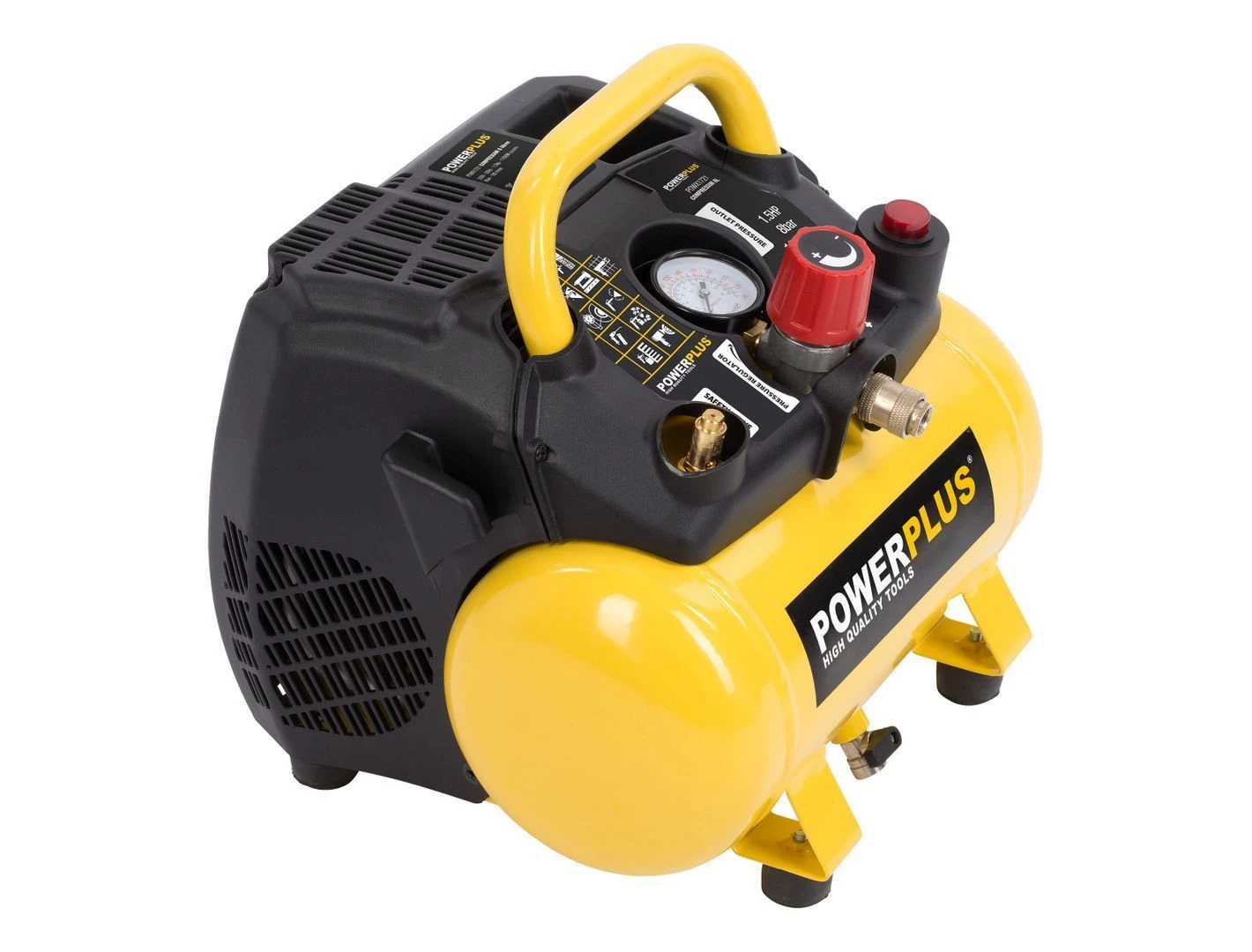 Powerplus POWX1721 Compressor - 1100W - 6L - Olievrij 3 Powerplus POWX1721 Compressor - 1100W - 6L - Olievrij - Afbeelding 3