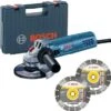 Bosch GWS 880 Haakse Slijper Incl. 2 Diamantzaagbladen In Koffer - 880W - 125mm - 060139600B
