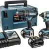 Makita DLX2131JX1 18V Li-Ion Accu Klopboor-/schroefmachine (DHP482) & Slagschroevendraaier (DTD152) Combiset (3x 3.0Ah Accu) In Mbox