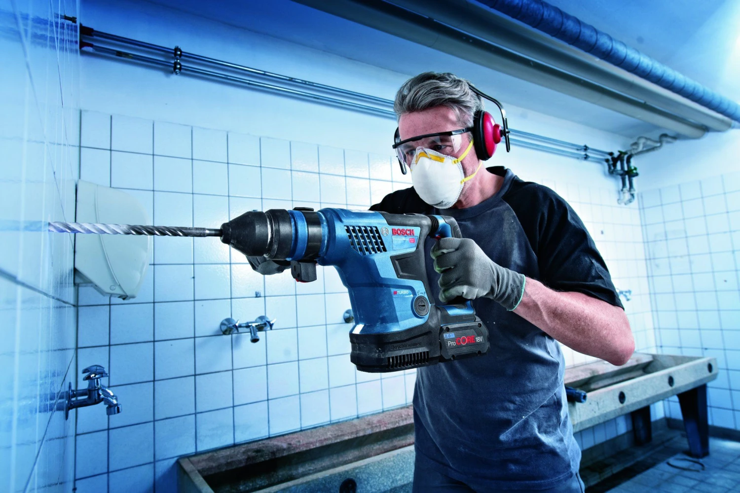 Bosch GBH 18V-34 CF 18V Li-ion Accu BiTurbo SDS-Plus Boorhamer Body In Koffer - 5,8J - Koolborstelloos - 0611914001 4 Bosch GBH 18V-34 CF 18V Li-ion Accu BiTurbo SDS-Plus Boorhamer Body In Koffer - 5,8J - Koolborstelloos - 0611914001 - Afbeelding 4